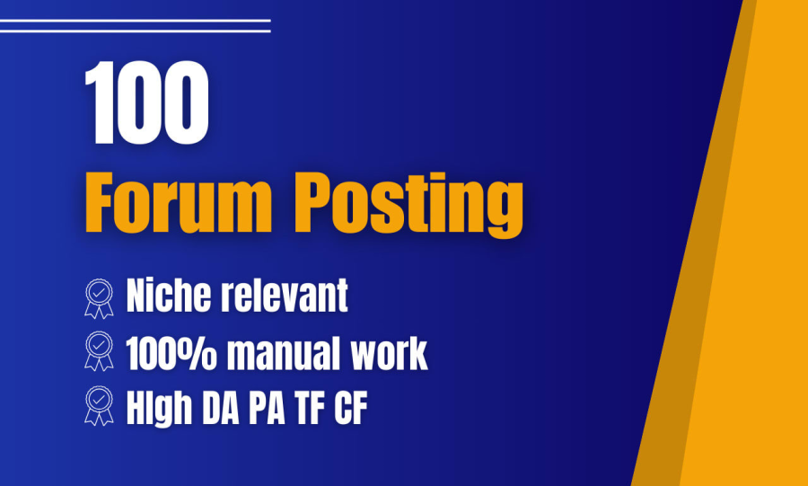 I will create 100 premium forum posting manual backlinks