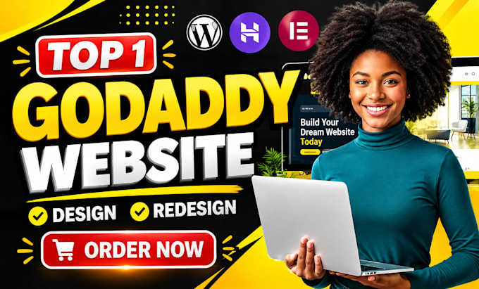 Godaddy website design, wix website design, squarespace website design, design hostinger website