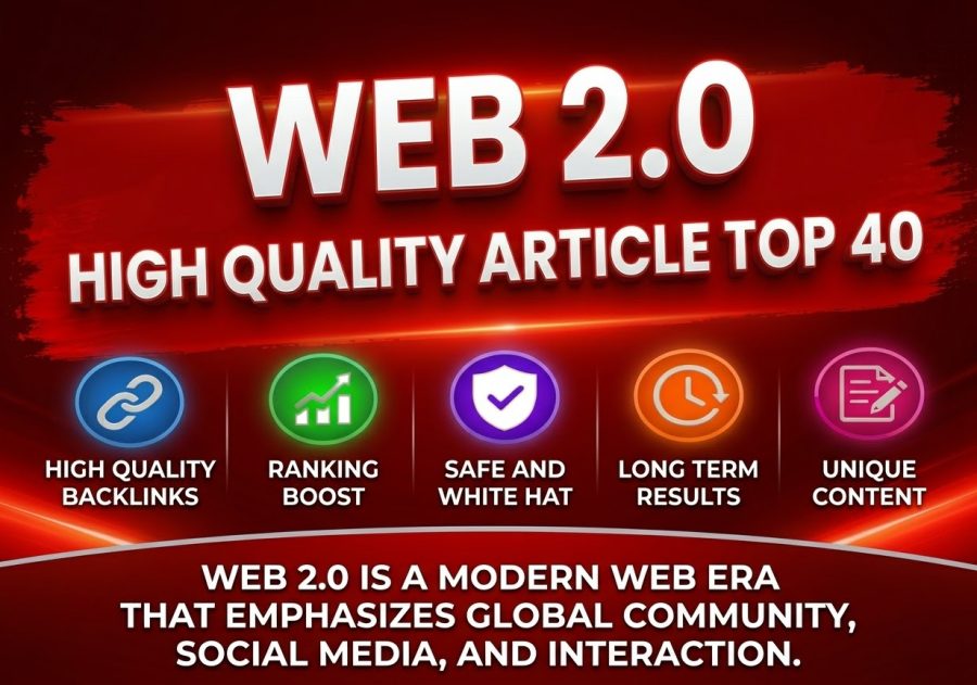 I will create 40 high quality web 2.0 backlinks for SEO ranking