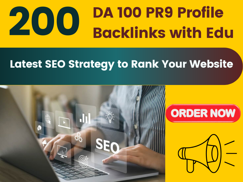 200 Powerful Unique Domain High DA and PR SEO Profile backlinks 