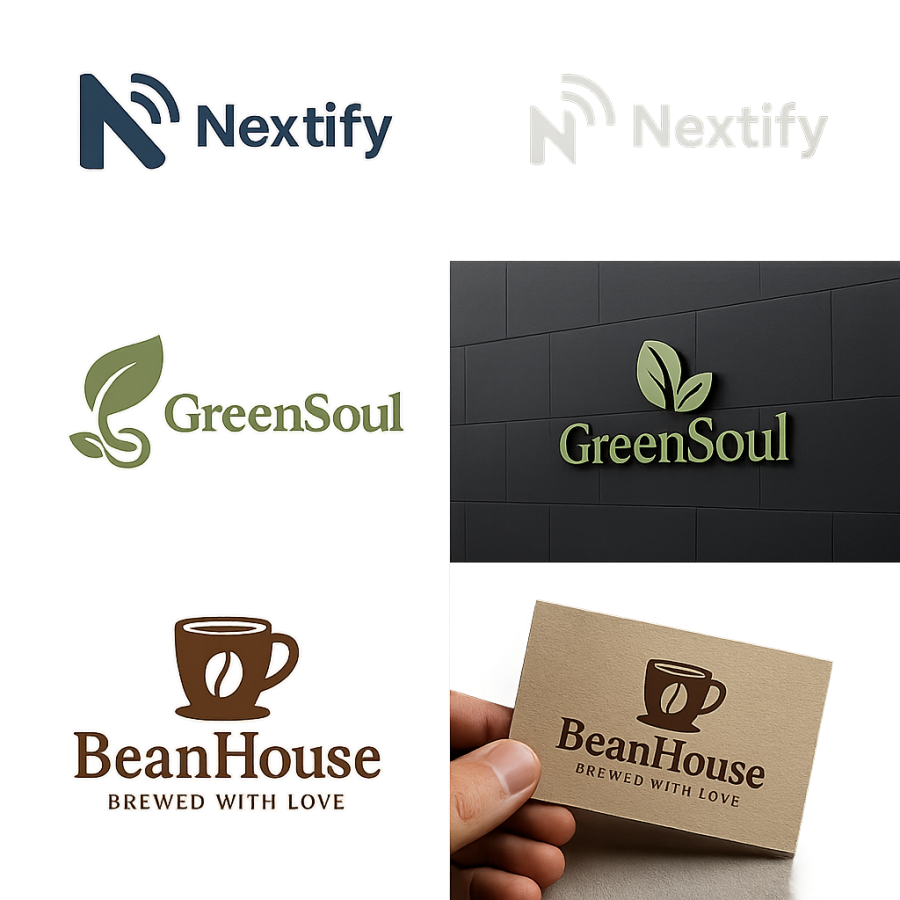 I will design a custom logo with transparent background and mockup