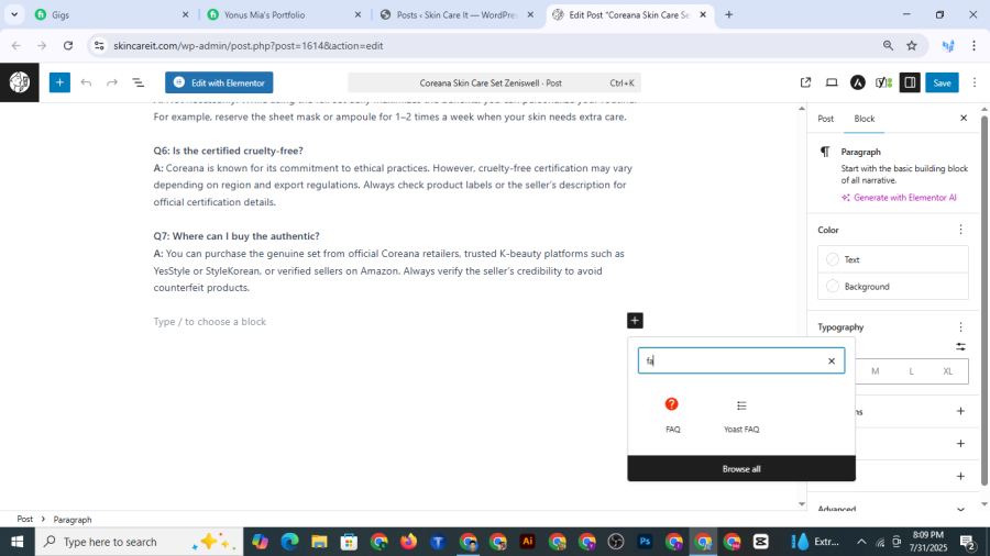 I will do 10 page/post Ai SEO content optimization with AEO, GEO optimization