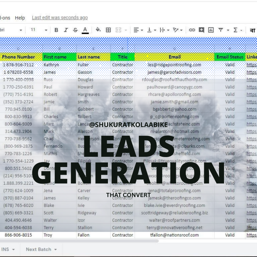 Generate high converting leads for your business,B2B targeted leads generation, SEO optimization