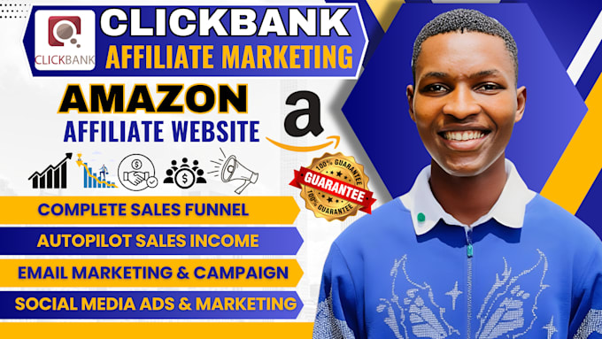  I will build clickbank, sales funnel, amazon affiliate, shopify sales, affiliate marketing