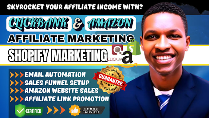  I will build clickbank, sales funnel, amazon affiliate, shopify sales, affiliate marketing