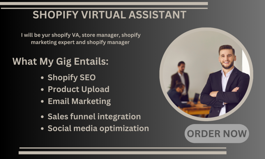 I Will Be Your Shopify Virtual Assistant | Store Setup, Product Upload, SEO Setup
