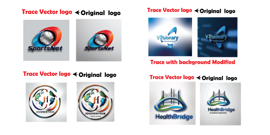 Logos Vector Manual Trace Using Adobe illustrator 