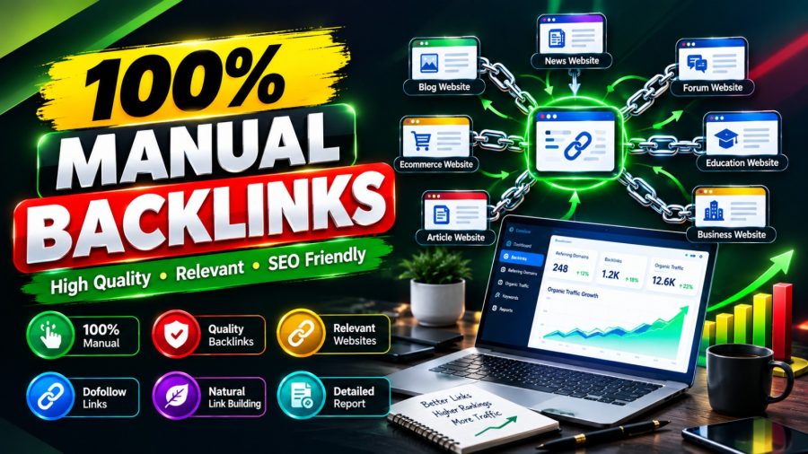 100% Manual SEO Backlink Building Service