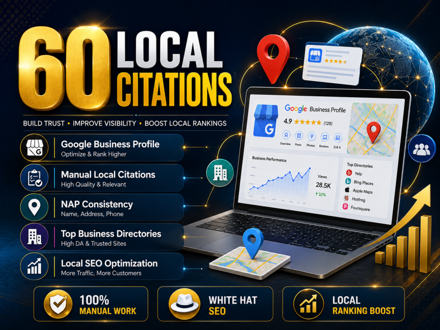 I will build 60 local citations and NAP citations for local SEO