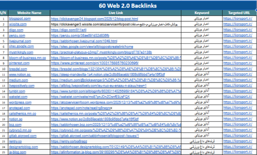 I will build 60 manual web 2.0 backlinks for SEO and link building