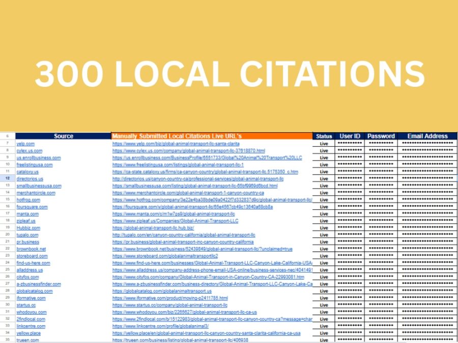 I will build 60 local citations and NAP citations for local SEO