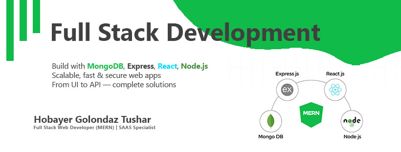 I will develop a full web application for you using mern stack