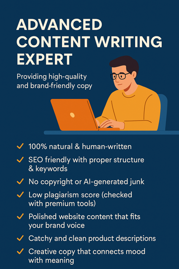 I will write SEO optimized, plagiarism-free website and product content