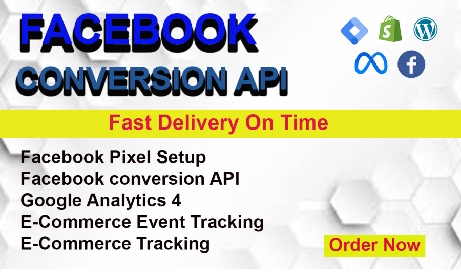 I will setup FB Conversion API , E-Commerce Tracking ,Google Analytics.