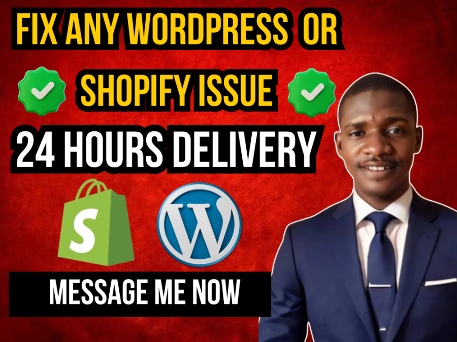 Fix Any WordPress site or online store Issues, Errors, or Bugs in 24 Hrs