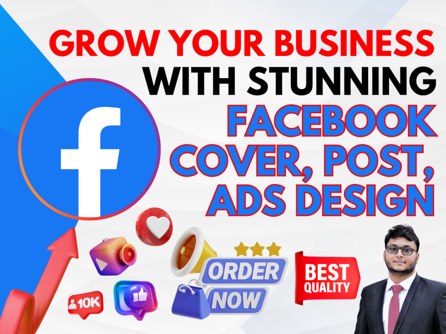 I will design stunning fb cover and other social media banners, ads and thumbnail 