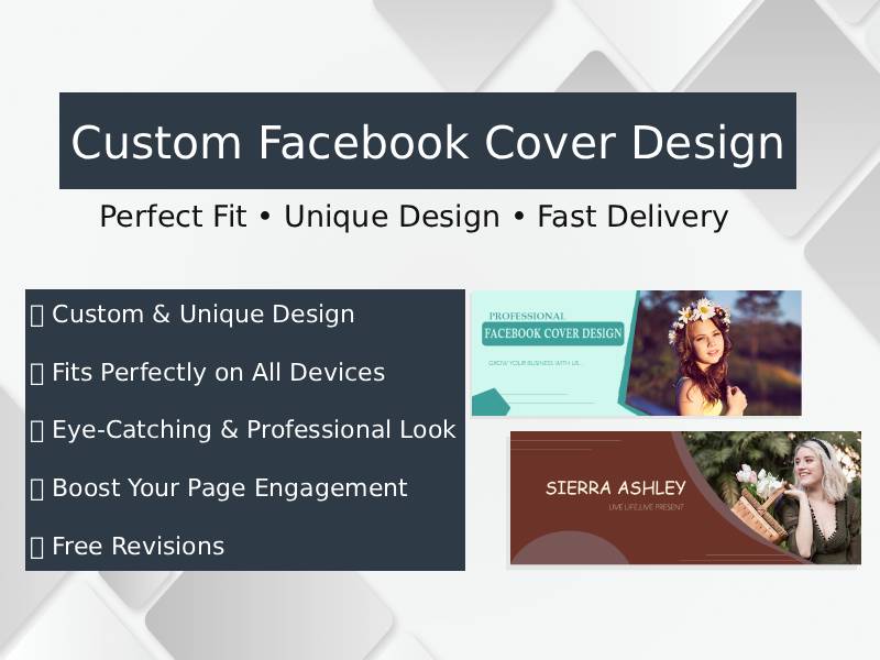 Modern and professional cover image/banner designs optimized for desktop and mobile 