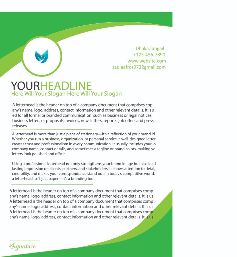 I will create your LetterHead template