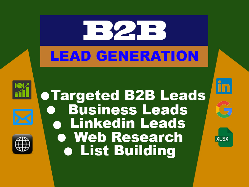 100 targeted b2b lead generation, web research, LinkedIn and email list building