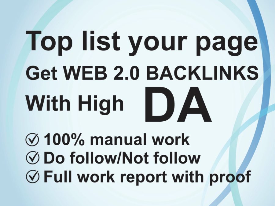 I will do 100 web 2.0 backlink for organic boost website