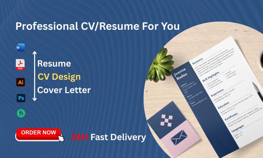 I will create a professional and modern CV/Resume for you
