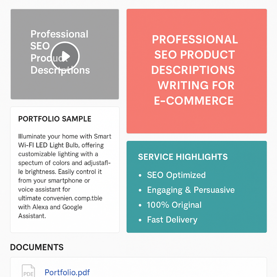 Optimized Product Descriptions to Boost Your E-commerce Sales 