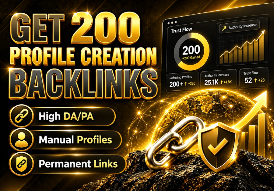 Get Top Google Ranking & Huge Traffic With 200 Premium Profile Creation Backlinks