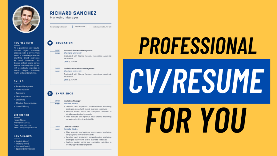 I can Create this CV/Resume for you 