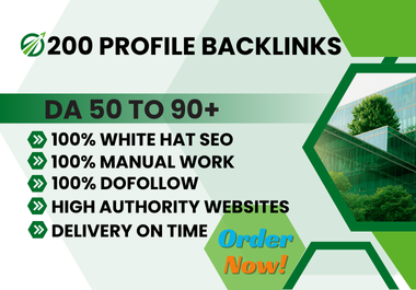 I will Create 200 High Authority Profile Creation Backlinks