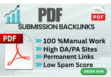 70 PDF Submission SEO Backlinks With High Quality DA PA