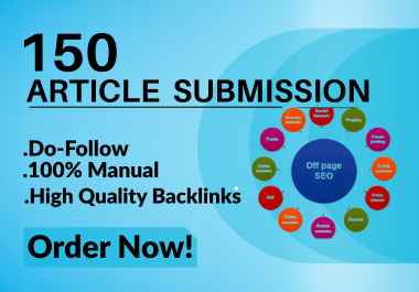 I will do manual Article Submission for SEO backlinks