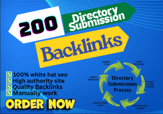 I'll generate 200 manual directory submission backlinks to enhance SEO rankings