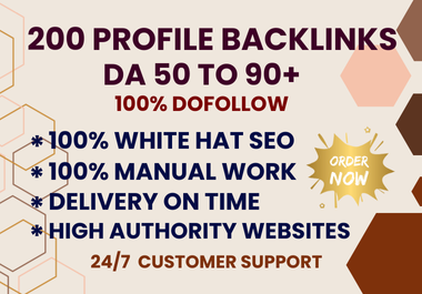 I Will Do Manually Create 200 Profile Backlinks For High Link Building