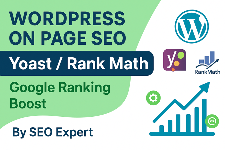 I will do On Page SEO for WordPress using Yoast or Rank Math