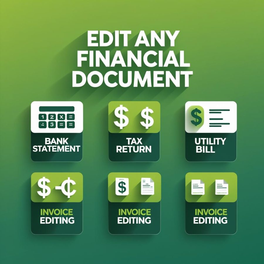 I will professionally edit and customize your bank statement for loans, rentals, or verification