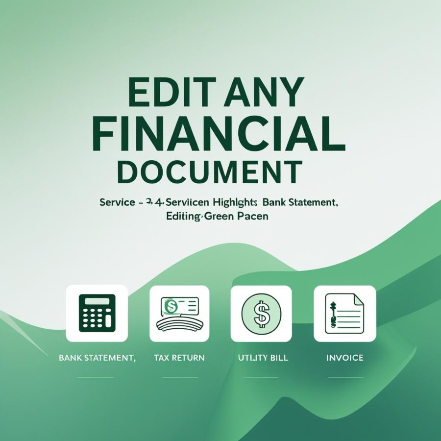 I will professionally edit and customize your bank statement for loans, rentals, or verification