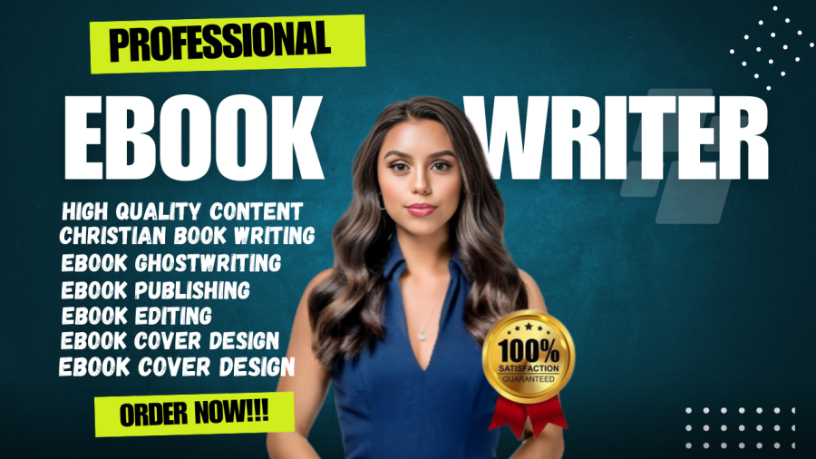I will be your ebook writer, self help, christian ebook writer, and ebook ghostwriter