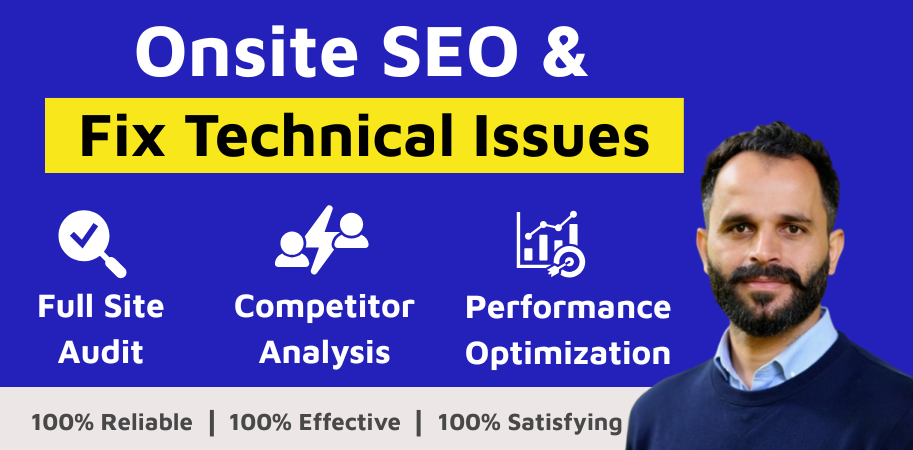 Onsite SEO and Research to Fix Technical Issues