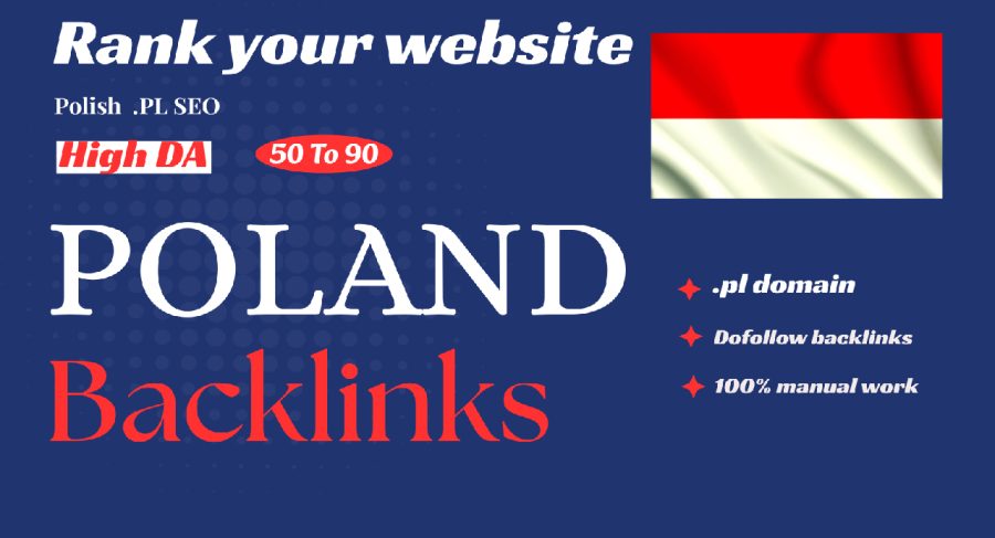 I will create poland high authority link building with high da pl SEO backlinks