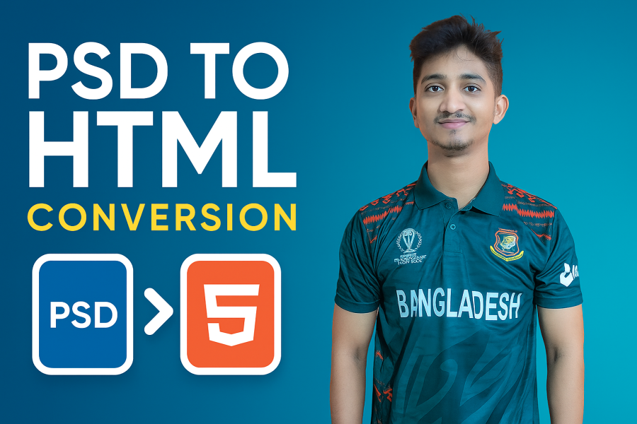 I will transform PSD to fully responsive HTML with Tailwind CSS