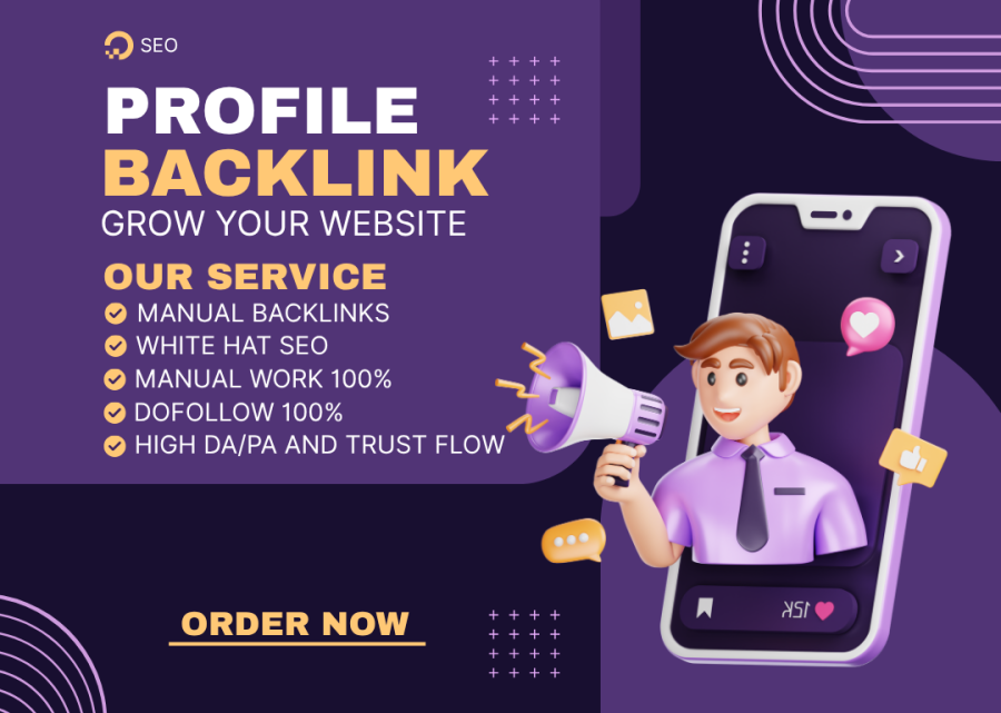 Grow your Website with 50 High Authority SEO Profile&nbsp;Backlinks