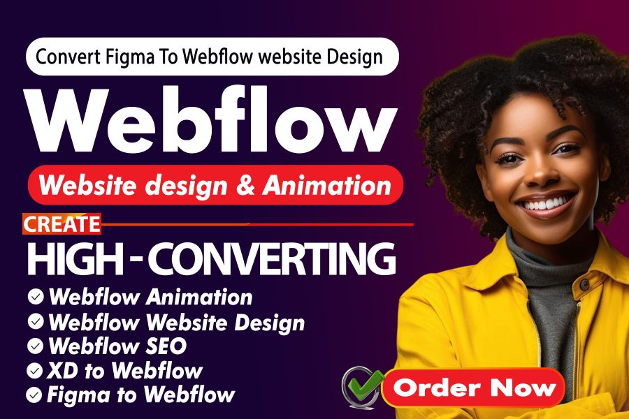I will convert figma to webflow, xd to webflow, webflow ecommerce website design