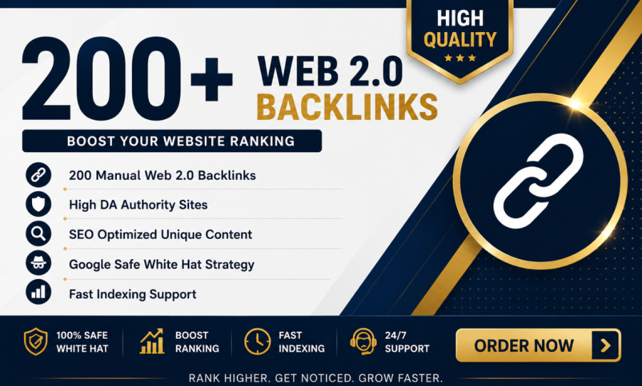 200 High Quality Web 2.0 Backlinks for White Hat SEO