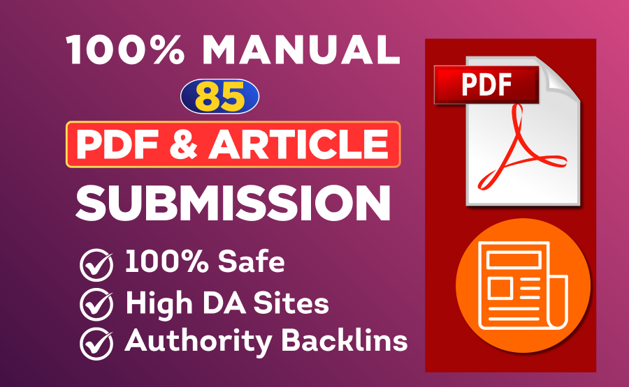 Gain Top 85 High-Authority Backlinks through PDF Submission