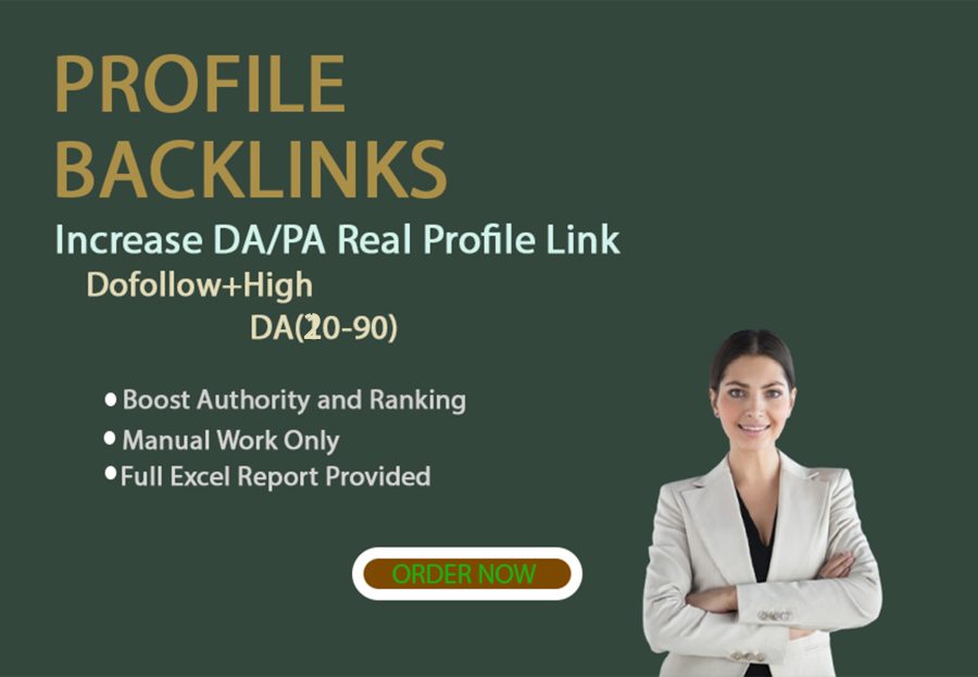 I will provide 100 manual high authority profile backlink 