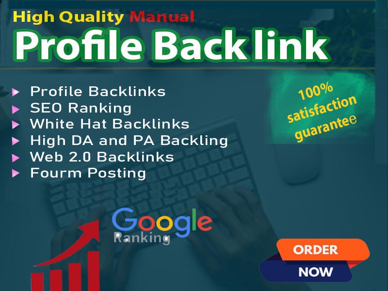 I will provide unique profile links and high da backlinks for SEO ranking