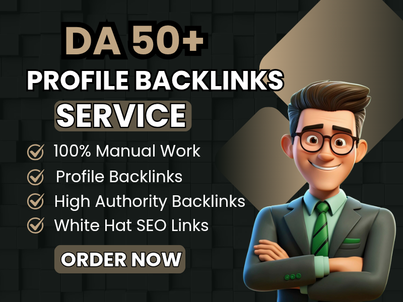 I will create powerful profile backlinks and high DA authority links to enhance your SEO