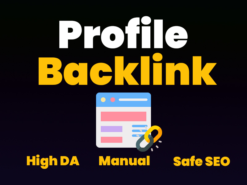 I will do 100 SEO Profile Backlinks manually with high da authority