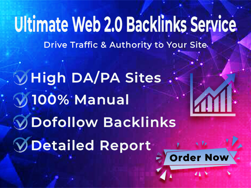 I will create powerful 100 Web 2.0 backlinks for your site