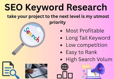 I will Professional Keyword Research & SEO Optimization to Skyrocket Your Rankings.